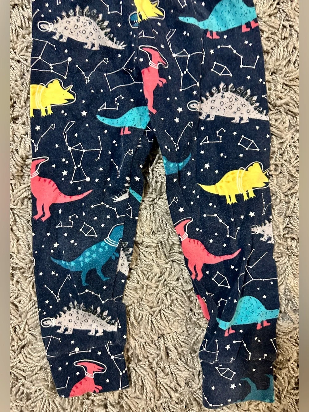 Carter's Mixed Character Kids Pajama Sets in Bright Greens, Navy, Teal and Cream
